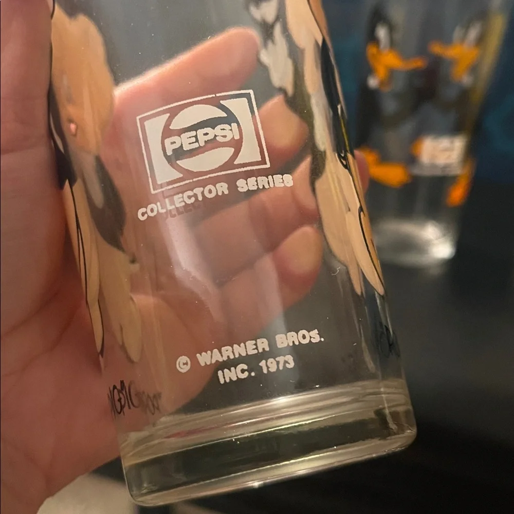 Set of 3 Vintage Warner Bros Pepsi Glass